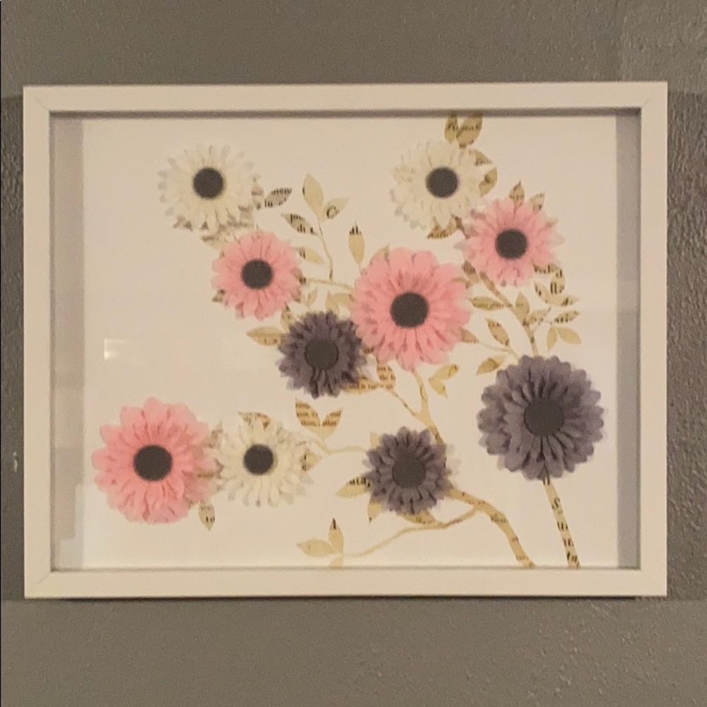 Floral wall picture frame